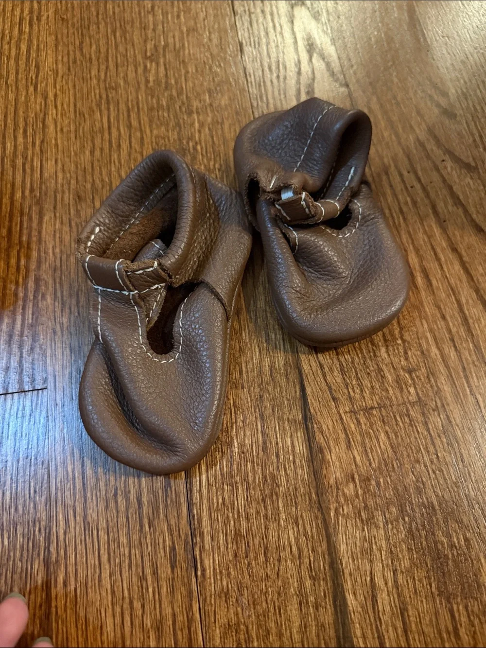 Freshly Picked Baby Moccasins in Beige and Brown